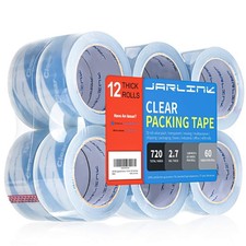 12 PCS 1.88 Inch 60 Yards 2.7mil Heavy Duty Clear Packing Tape Shipping