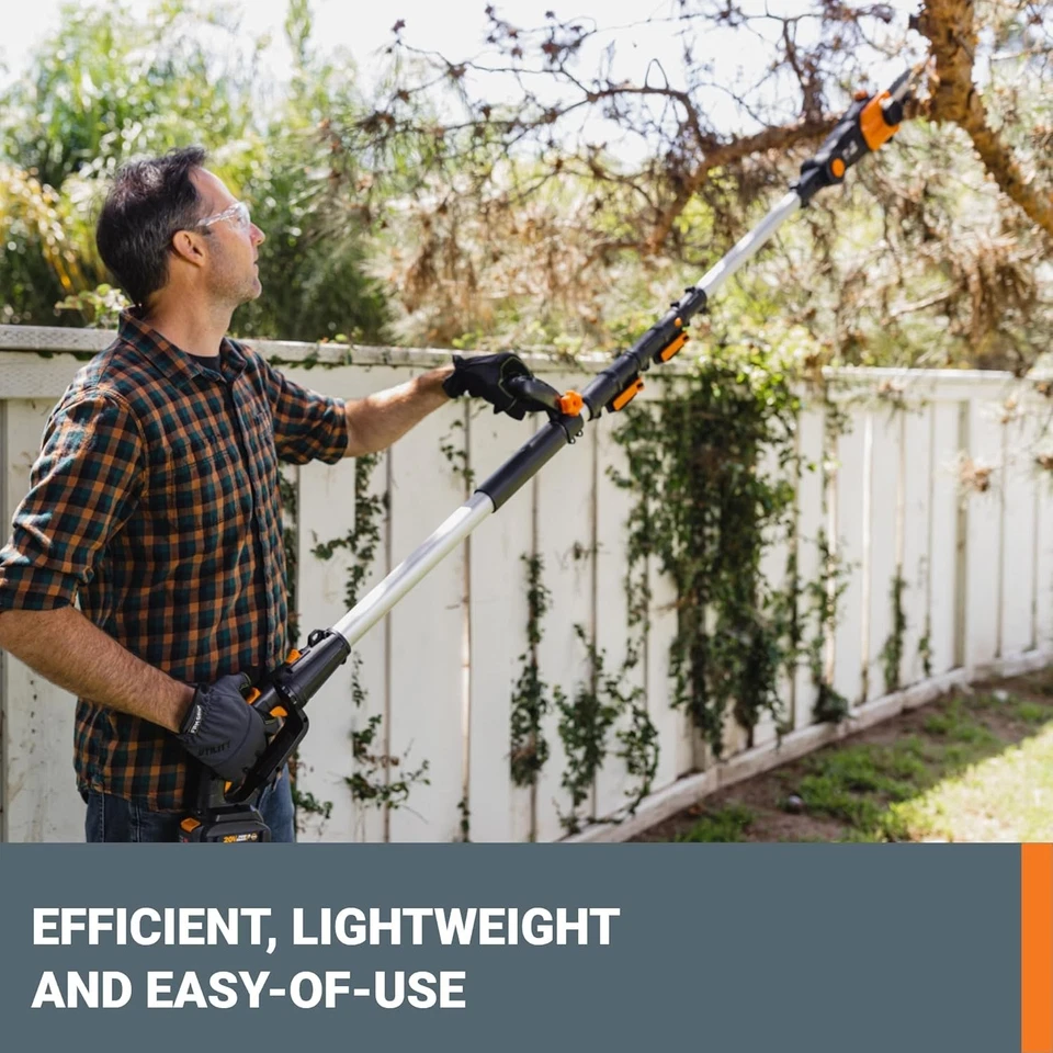 WG349.9 Worx 20V PowerShare 8" Cordless Pole Saw & Chainsaw (Tool Only) - Image 3 of 4