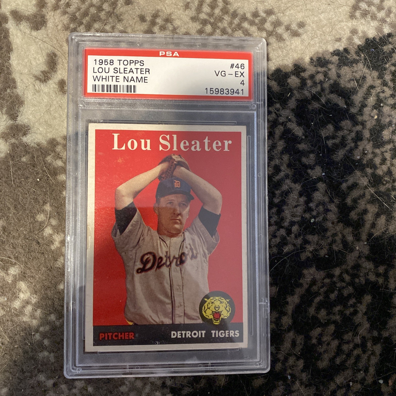 1958 Topps Lou Sleater white name 46 PSA 4