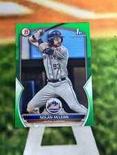 2023 Bowman Draft Nolan McLean 1st Bowman Prospect Green Paper #/99 NY Mets SD