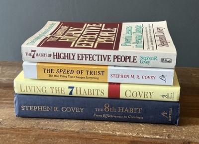 Stephen R. Covey Lot of 4 Books 7 Habits Speed of Trust 8th Habit