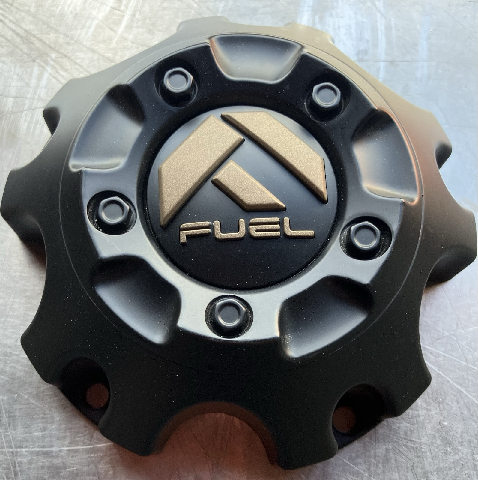 FUEL Custom Wheels PN 1002-33MB  Matte Black Bronze Logo  Center Cap-image