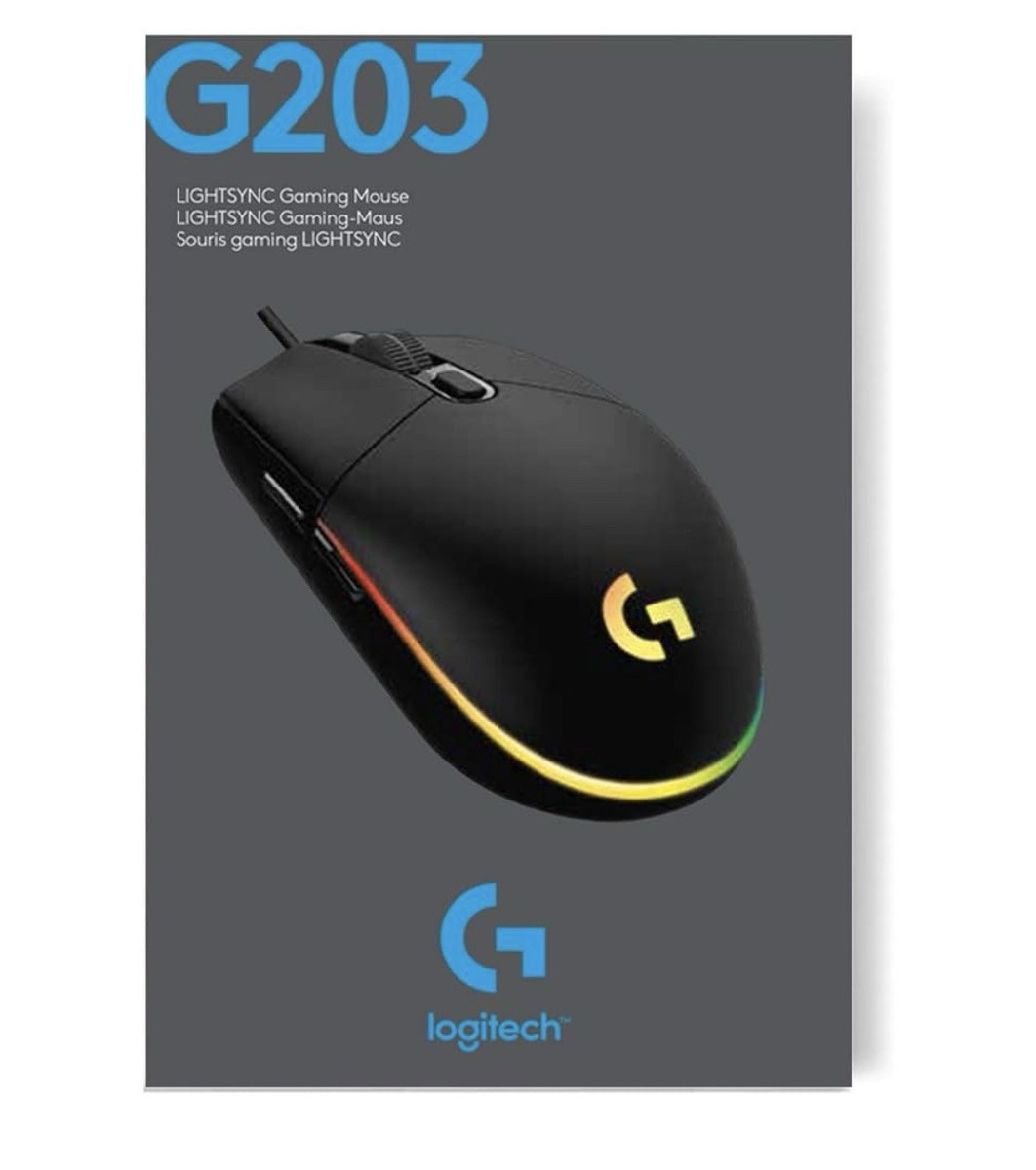 Logitech G203 Prodigy RGB Gaming Mouse - 8000 DPI, 6 Buttons, Wired USB Black 6 thumbnail image