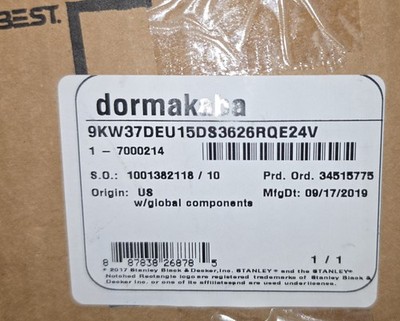 Dormakaba Electric Lever 9KW37DEU15D83626RQE24V