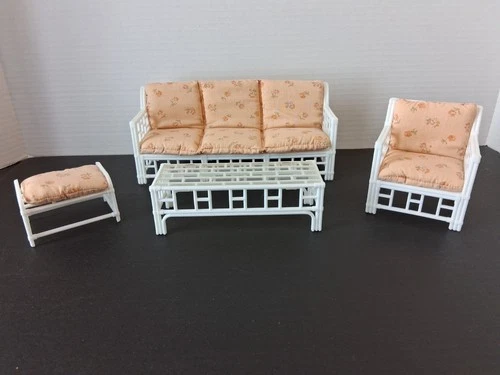 Vintage 1985 Multi-Toys Doll Furniture Patio Set For Barbie Lot Of 4 Pieces