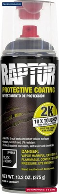 U-POL Raptor 2K Bedliner Aerosol, Protective Coating, Spray-On Truck Bed Liner,