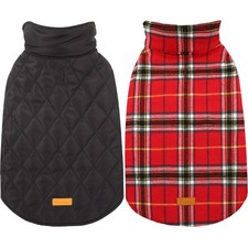 Kuoser Waterproof Dog Coat, Reversible Medium Pack of 1 , Bright Red