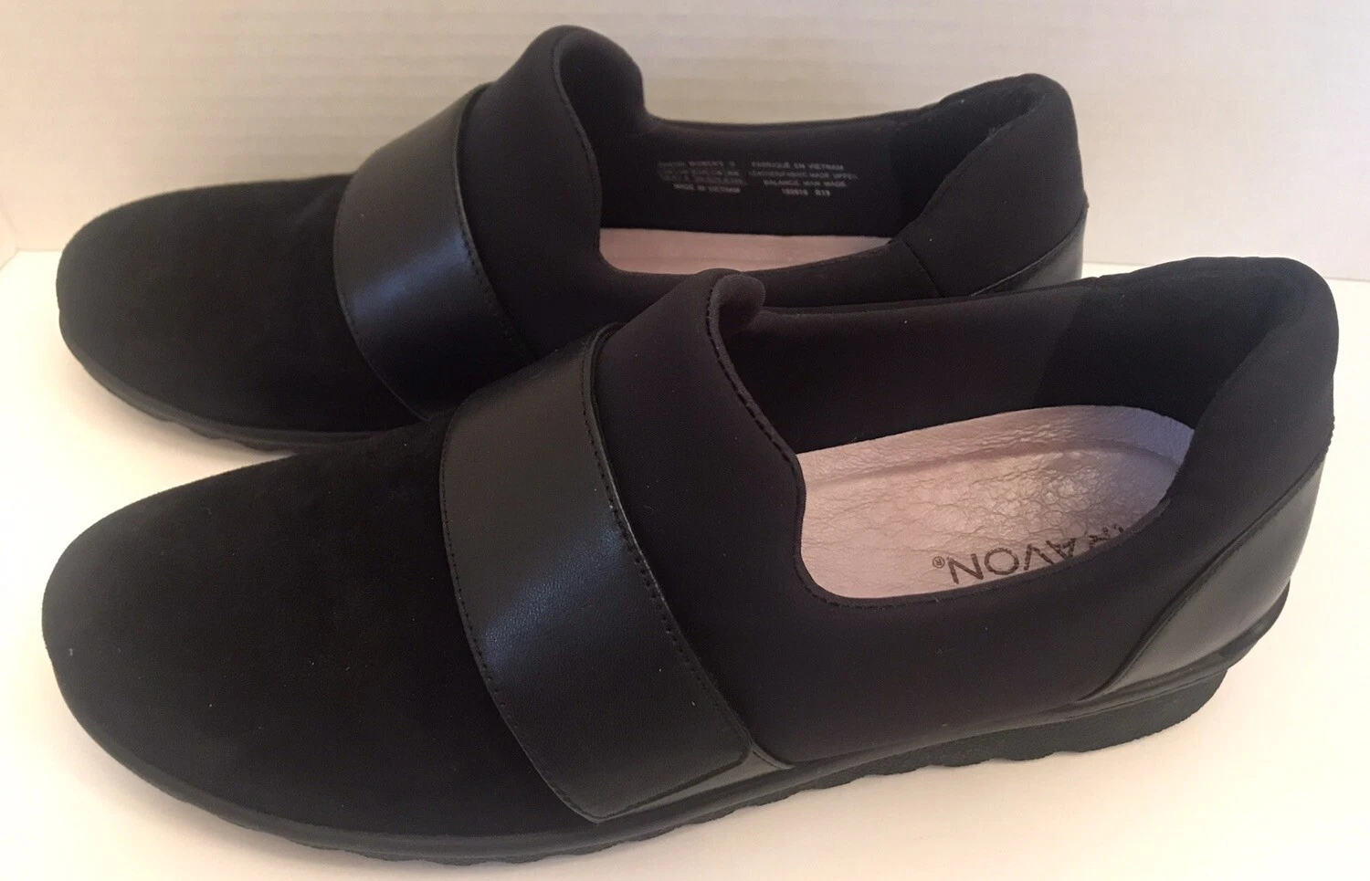 Scarpe Aravon Josie By New Balance donna 8 5D con cinturino sul collo del piede pelle nera CE
