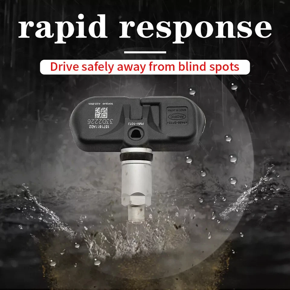 4X SENSOR MONITOR DE PRESIÓN DE NEUMÁTICOS TPMS PMV-107J para Toyota Prius 2014-2015 enchufable Foto 4 de 4