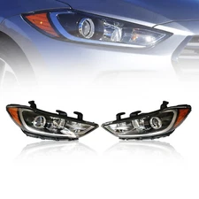 Pair For Hyundai Elantra 2017 2018 Halogen Headlights Headlamps Left & Right 
