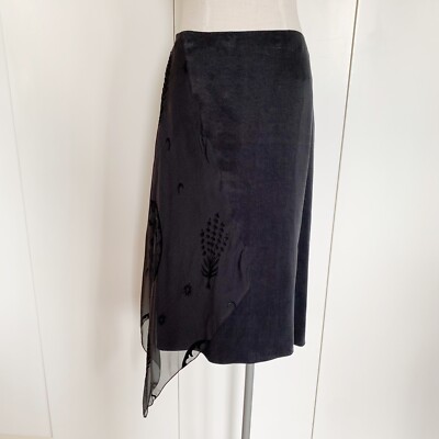 Marine Serre Asymmetric Layered Skirt Sz M
