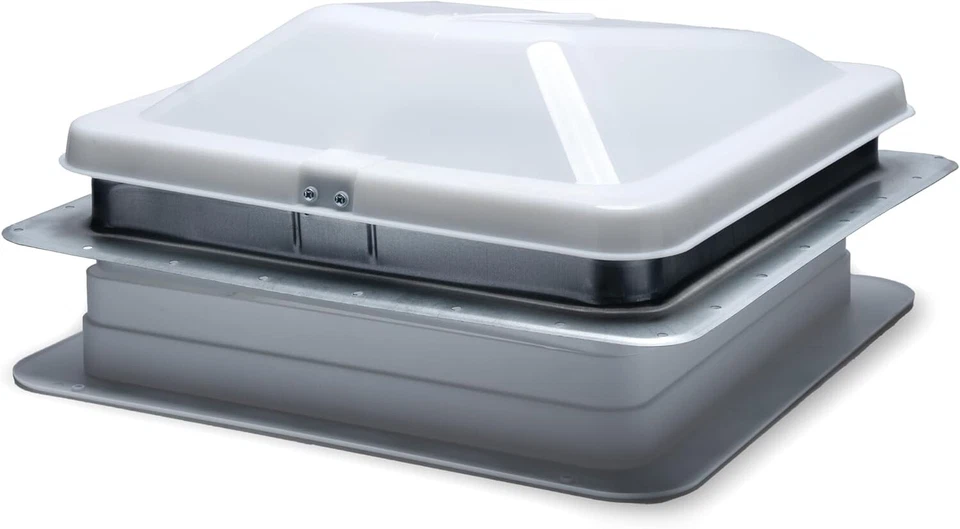 Heng's 71111-C1G1 Universal Vent 14" x 14" - Pure White Weather-Resistant Design - Image 3 of 4