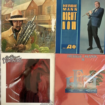 HERBIE MANN~Lot Of 4 Albums/ Discotheque/ Reggae/ Right Now/ Fire Island