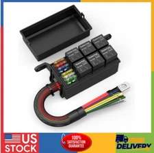 Daiertek 12V Relay Box 6 Way Relay Fuse Box 12 AWG Pre-Wired Waterproof Relay Bo