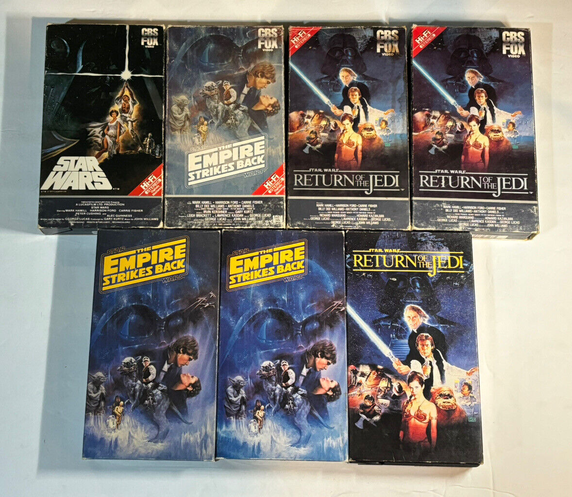 Star Wars VHS LOT CBS FOX RED LABEL Early Press Collection Empire Jedi Hope Star Wars VHS LOT CBS FOX RED LABEL Early Press Collection Empire Jedi Hope