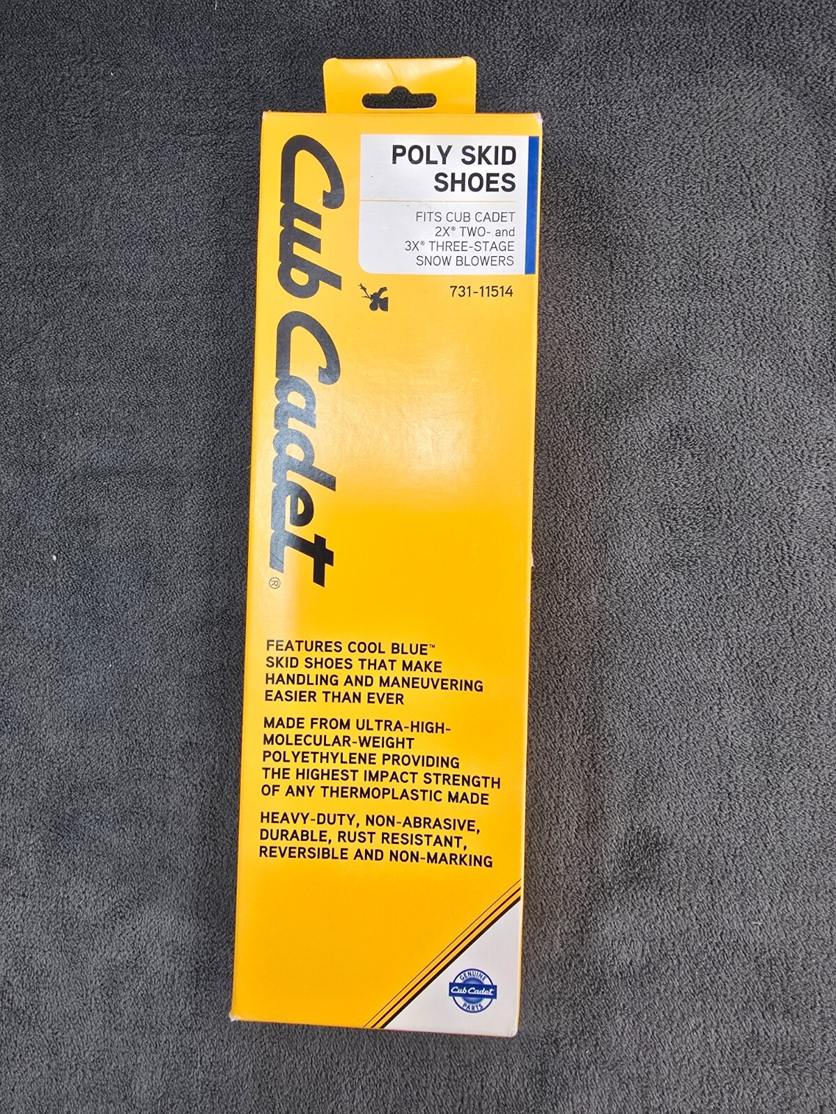 Cub Cadet OEM Cool Blue Poly Skid Shoes for 2X 2-Stage & 3X 