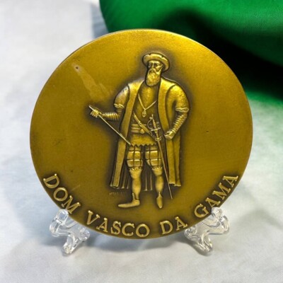 Vasco da Gama Commemorative Bronze Medal   Portuguese Explorer   8 cm | 300g