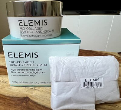 ELEMIS Pro-Collagen NAKED Cleansing Balm + Cloth  3.5oz/100g - NEW in BOX