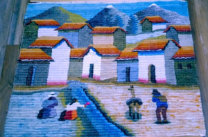 Handmade Tapestry - San Pedro Handmade Peruvian Tapestry llamas