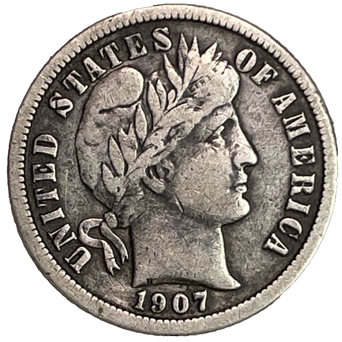 1916年 バーバー・ダイム銀貨！ S刻印！【美品】 1916年 バーバー・ダイム銀貨！ S刻印！【美品】 1916年 バーバー