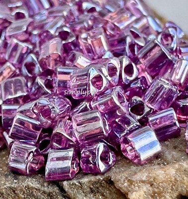 Triangle Luster Amethyst 11/0 Toho 10g Glass Seed Beads