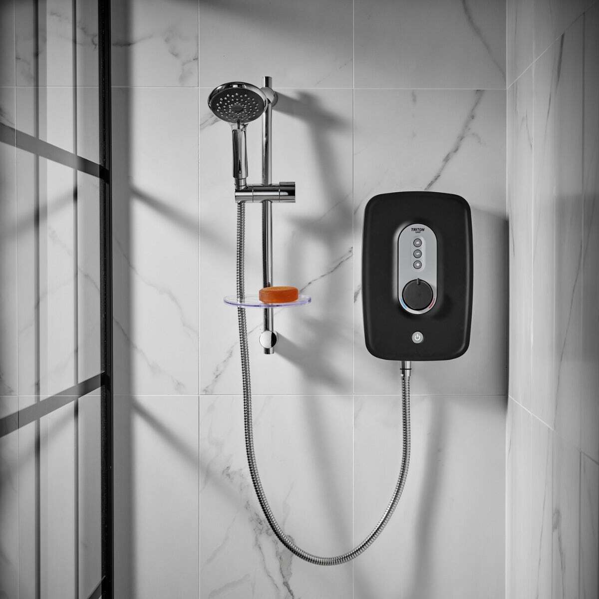 Triton Danzi Electric Shower Black (Opal 3, Aquasurge