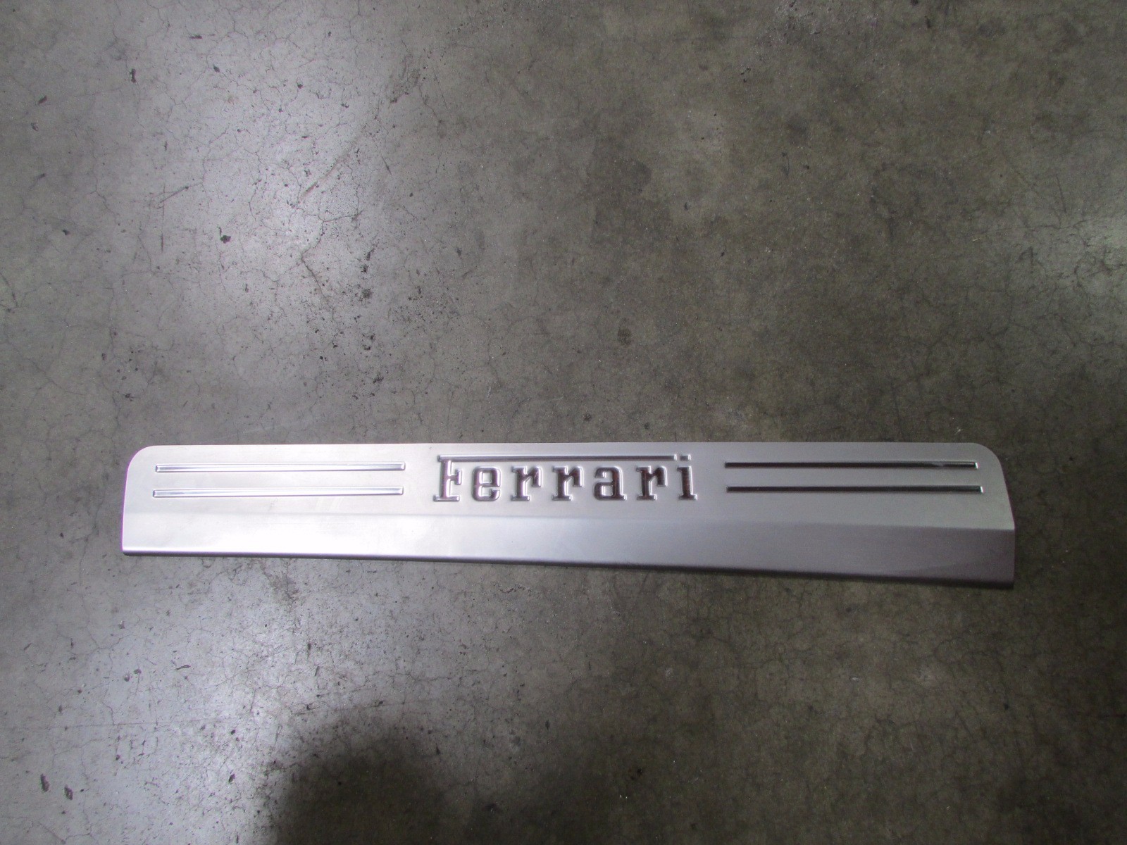 Ferrari 458 Italia, Spider, RH, Right Kick Plate, Stainless, Used, P/N 81361800