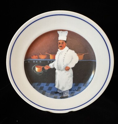 Williams-Sonoma 7.75'' Salad/Dessert Plate Chef Series ''Chef Jean-Claude''