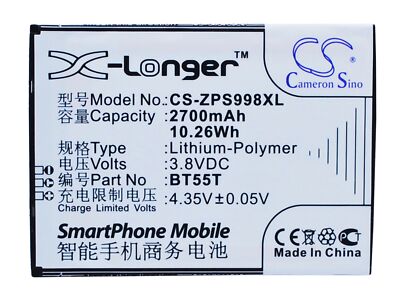 Batterie 2700mAh Pour Zopo 3X 9530 ZP999 ZP998 - Neuf, Marque Vhbw, Li-ion
