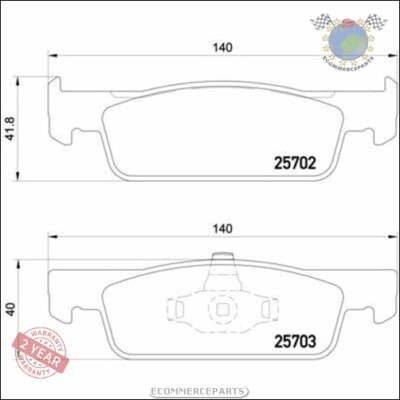Kit Bremsbeläge Brembo Vorderachse für DACIA SANDERO LOGAN RENAULT TWINGO CL blf