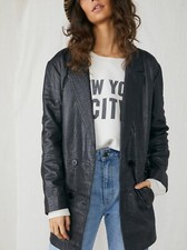 Bn Sold Out Free People Dare Me Croc Leather Blazer Size S Small