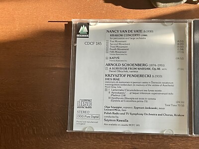 Schoenberg - Van de Vate - Penderecki [HC]: Classical CD