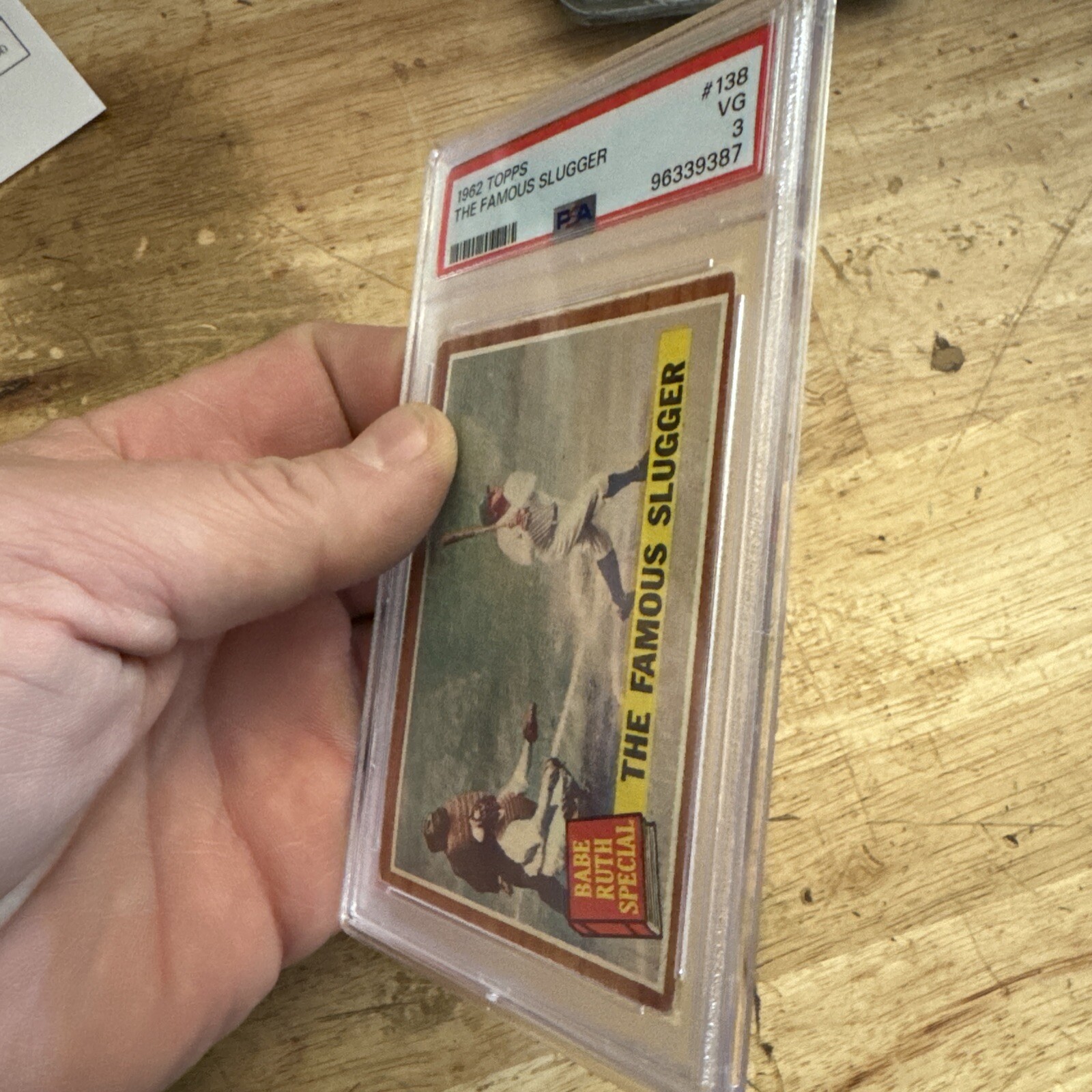 Babe Ruth Vintage Baseball Card Antique PSA 3 New York Yankee Topps Slugger 1962 view 13