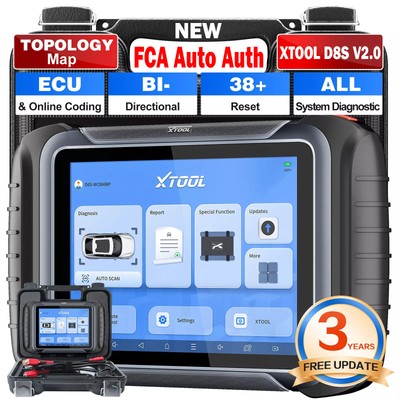 XTOOL D8S V2.0 Profi OBD2 Diagnosegerät Auto Scanner Alle System ECU Coding TPMS