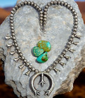Navajo SQUASH BLOSSOM NECKLACE NAJA PENDANT Bench STERLING Oxidized Vintage ~20" — photo 8