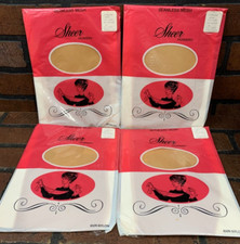 Vintage Hose Stockings Sheer Hosiery RUN-LESS 100 NYLON Lot of 4