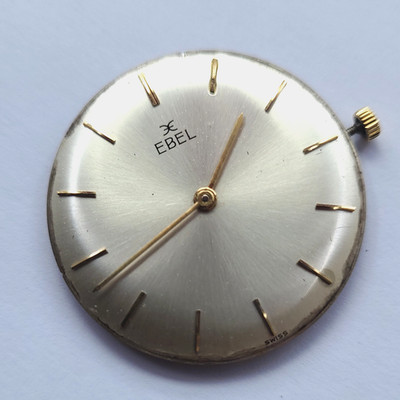 EBEL Werk Kal. 097B Handaufzug 1960er Jahre, m. Zeiger / Welle / Krone, läuft!