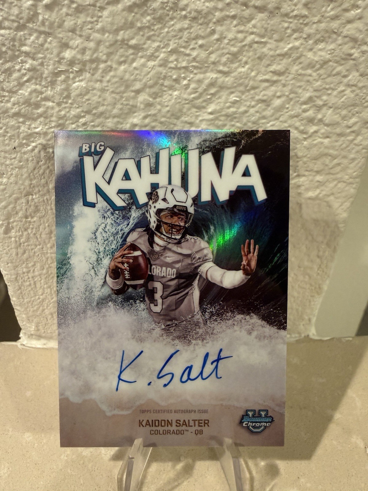 2025 Bowman Chrome U Big Kahuna Auto Kaidon Salter On Card