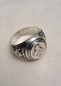 DeMolay Masonic Chevalier Ring Knights Templar Fraternal sterling silver