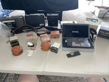 Vintage Cameras And Equipment - Large Lot - Polaroid Flash Straps And More