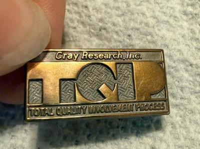 80 s - 90 s Cray Research Inc. Total Quality Involvement Process TQIP Lapel Pin