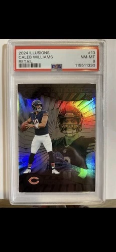 2024 Panini Illusions - Caleb Williams Rookie Card in a PSA 8 - ICE Man 🥶