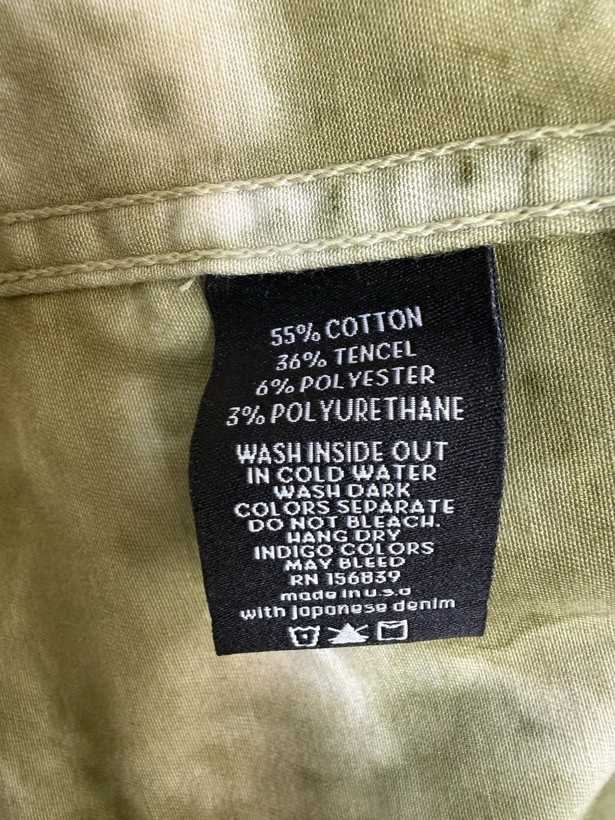 $398 Monfrere LARGE The Dean Button Trucker Jacket Rennais Green - product detail image 5