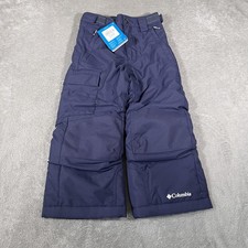 Columbia Bugaboo Snow Pants Youth XXS 4/5 Navy Omni-Heat Ski Winter