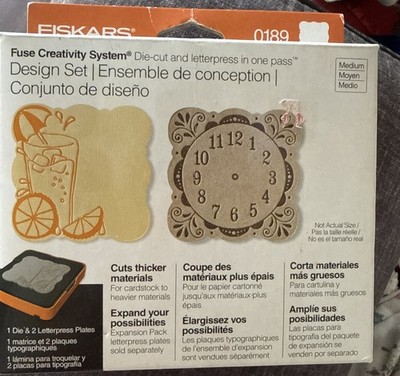 Fiskars Fuse Creativity System Letterpress And Die Cut Lemonade Clock 0189 New