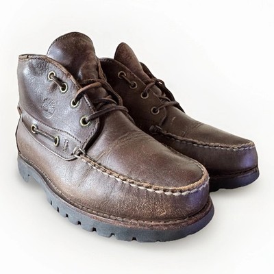 Timberland Women s 7M Brown Leather Chukka Boat Boots Gore-Tex