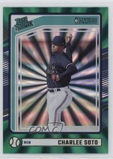 2024 Panini Donruss Rated Prospects Green Laser Charlee Soto #163 fm0