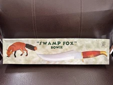Chipaway "Swamp Fox" 16" Overall Bowie Knife Wood Handle Leather Sheath