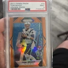 2017 Panini Prizm Football Card #33 Tom Brady Orange /275 Graded PSA 9