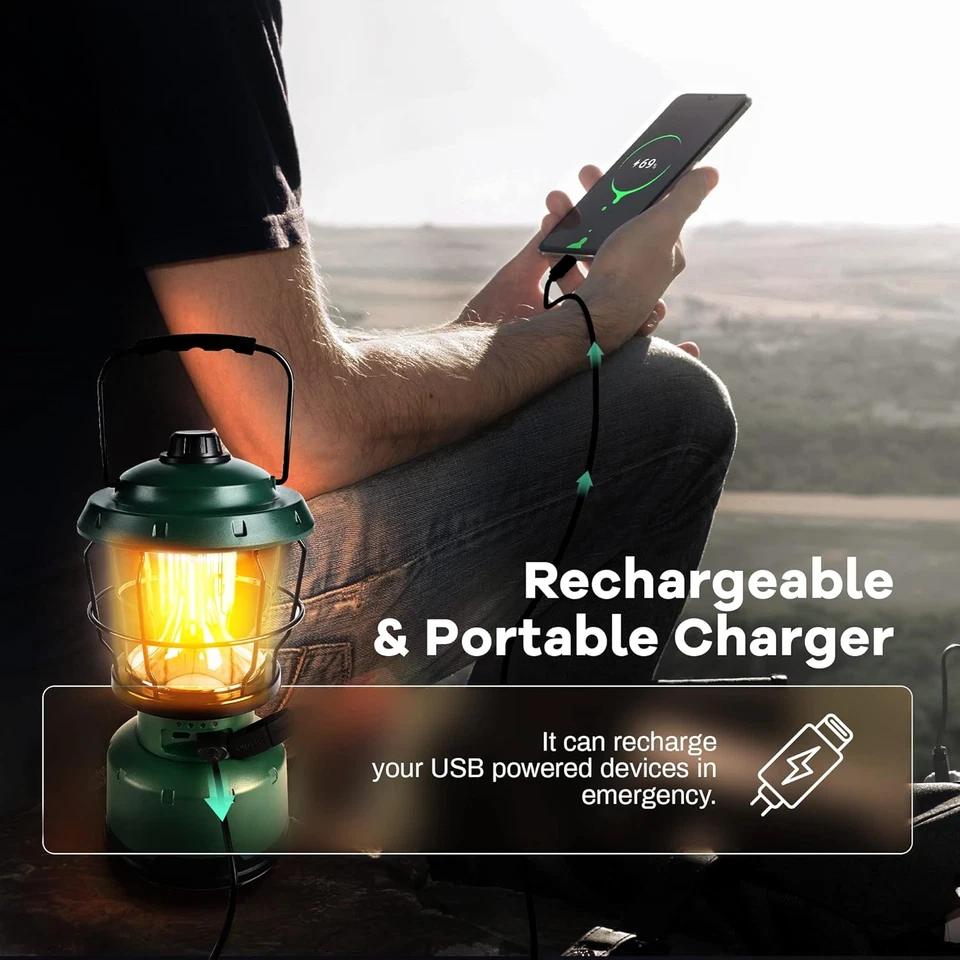LED Camping Lantern, Water Resistant Emergency Light for Power Outage, Hurricane - Image 3 of 4